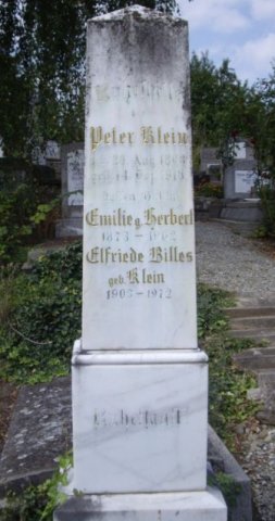 Klein Peter 1868-1918 Herbert Emilie 1873-1962 Grabstein